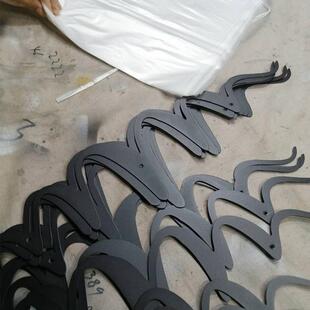 热销黑色衣铁艺波浪装饰帽墙挂架欧式艺75515术壁装饰创意钩