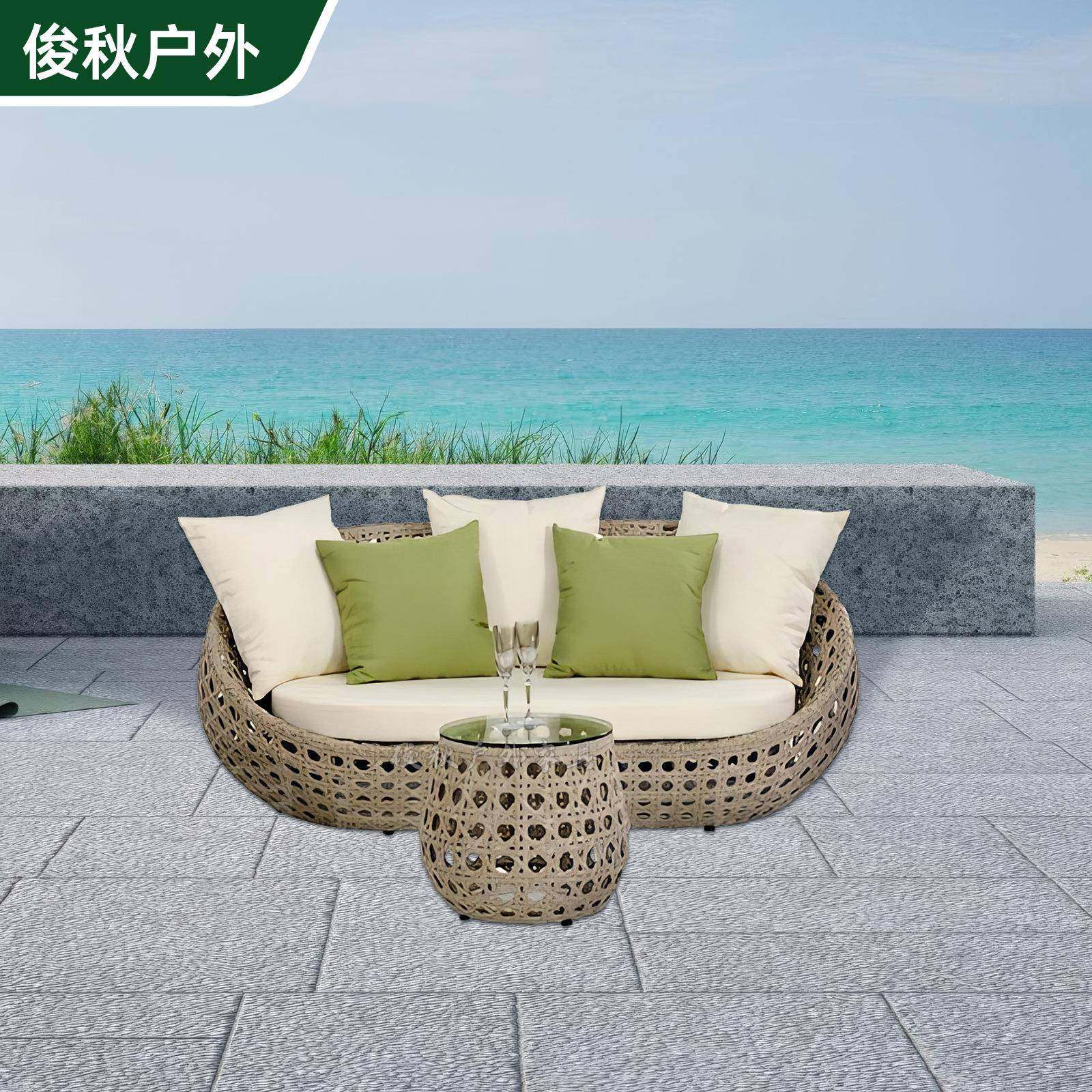 藤阳台休闲917室外晒防水家具新户品外沙发民宿花园藤防椅茶几三,住宅家具,户外沙发,淘宝优惠券,粉丝福利购,淘宝优惠卷