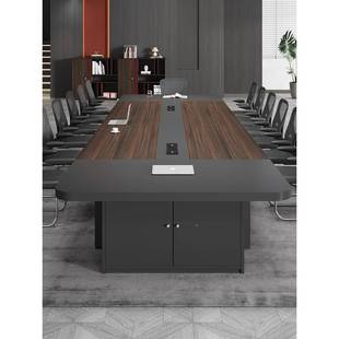 批会议长桌约简现桌EIB代大小型板式长方形议室洽会谈桌椅组合办