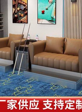 球厅沙12213琴款轻奢猫抓皮发观球椅比台赛用观球卡座沙钢发台球