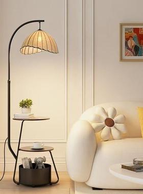 KXM法式复古落地灯旁中古风卧氛室床头柜置一体物围灯客厅沙发茶