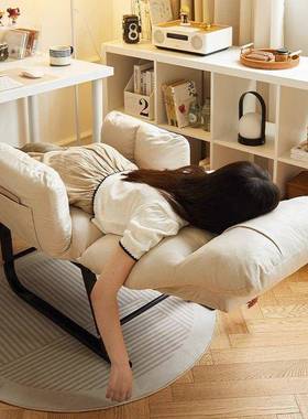 折叠椅家BJU躺沙用午休睡椅阳台休闲懒人发靠午背椅办公两用电脑V