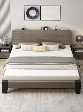 .实床主卧大床双人18xUCH2米轻家奢1.5m简木约1.2m经济床出租房用