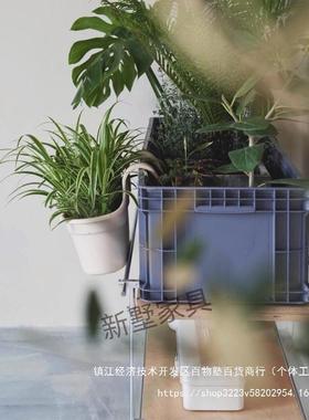 简约光轴花绿架轻奢阳台花物置架桦木展65135架几开放式植花箱收