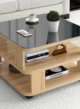 移动GYJ-007小可茶简约现代家几用小户型桌子厅沙发边几阳台带轮