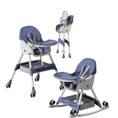 儿童KRX桌餐椅家用小孩摇椅摇多功能宝宝餐椅0-4岁婴儿吃饭幼学坐