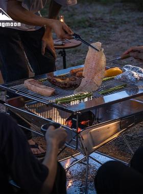 柯曼MT-065大锈加厚不钢烧烤架聚会团JRW建营折叠露篝火架烧烤号