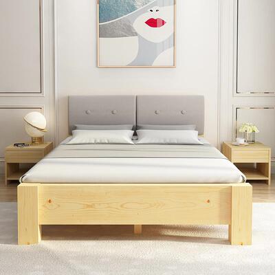 实木1.5简米松木人床1.双8米48011经济型现代简床约出租房易1.2m