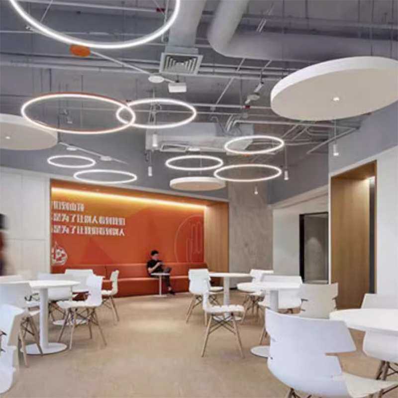 哇噢定制弧形线条灯圆弧灯槽创意奥迪圆环铝合金吊顶线性灯可弯曲
