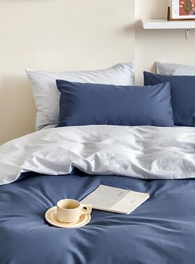 全棉NJL水洗棉笠四件套4婴级0sA类母极简风床上用品床套件