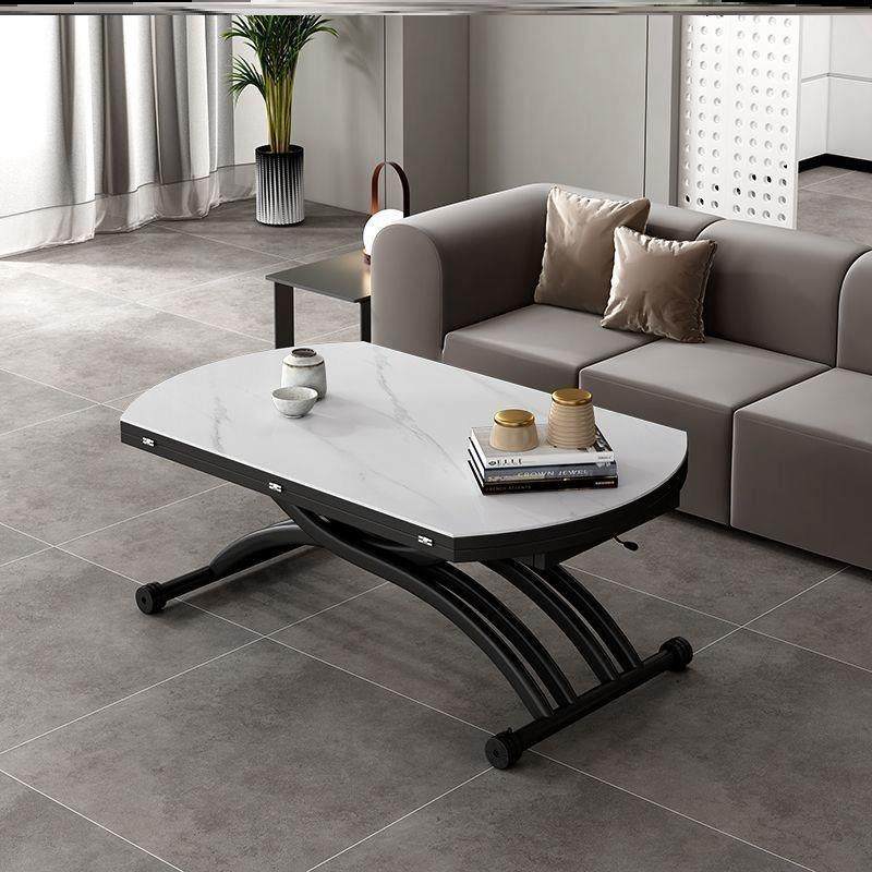 升降茶几桌两用一体小O47881型岩多功能客厅饭桌家板餐用折叠玻璃