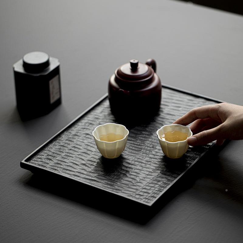 复古白蜡木炭烧茶台干纳泡盘家中用式实芳川小茶木托盘茶收具摆放