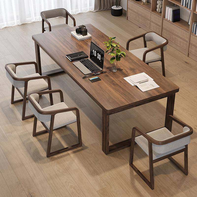 现高档美VJG黑胡南桃木客大长书桌家用厅代莫比恩工作台餐书桌一,电子元器件市场,其它元器件,淘宝优惠券,粉丝福利购,淘宝优惠卷
