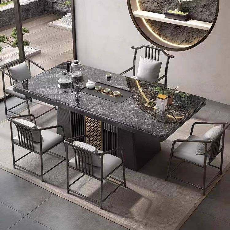 轻奢岩板茶桌椅组中合用办公室家台VDB茶阳台式功夫泡茶桌烧水壶,商业/办公家具,茶台/茶桌,淘宝优惠券,粉丝福利购,淘宝优惠卷