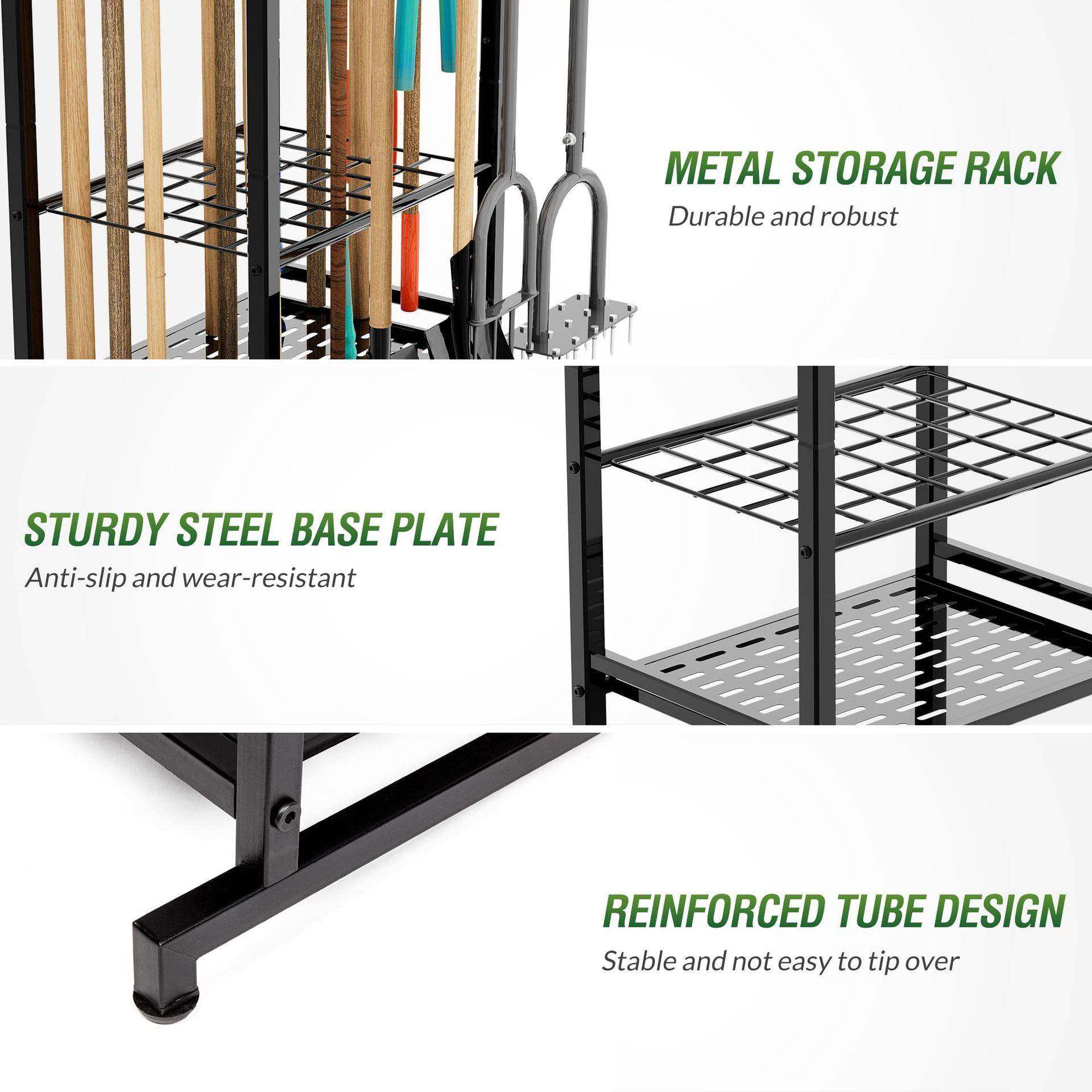 新工款工园具收纳架园林园林工具重型金属储物架多功能车库具花支,商业/办公家具,千层架,淘宝优惠券,粉丝福利购,淘宝优惠卷
