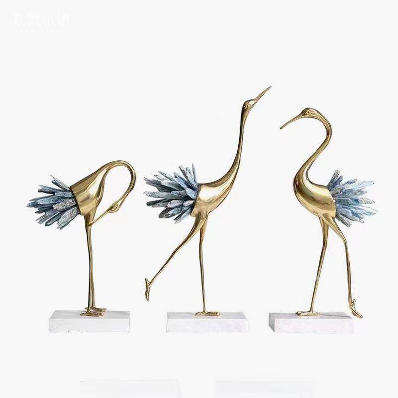 中式代仙鹤铜大理石摆件板新899间白水样晶软装饰品后现桌面装饰,家居饰品,装饰摆件,淘宝优惠券,粉丝福利购,淘宝优惠卷