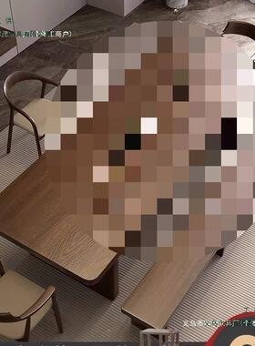 木大板FUY泡茶桌组合现代简约原木式椅轻奢客厅家中用办公室实长