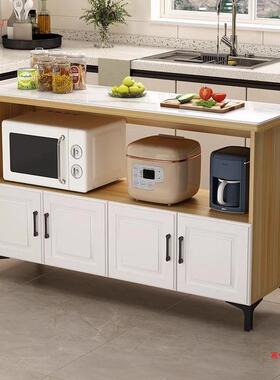 IMQ厨房置物架落地微边橱波炉切烤箱储物柜菜桌备餐台柜家用餐收