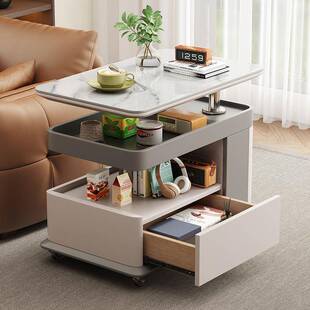 客厅阳台可移旋转推动车小角几柜茶几茶茶水沙发边车柜985可升降