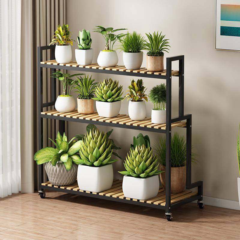 艺架置物架铁阳台花简植约现代多层落地式网014红盆栽架室内多肉