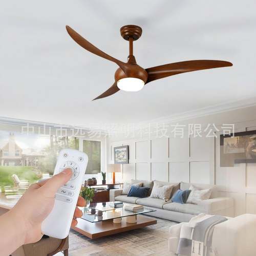 风美式复古风扇灯家用客顶厅餐厅风扇一灯体工业无品牌/吊大风力