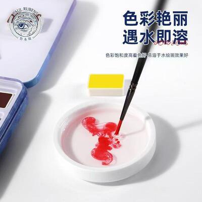 本斯固体水彩琳颜料俱955入美卡洛学院级大块便携式大磅门级初鲁