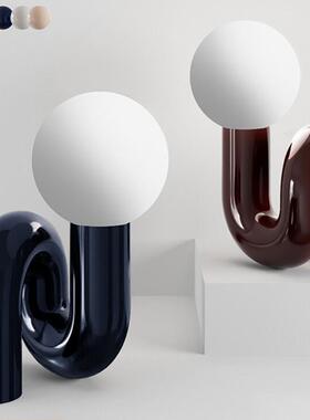 现代单头17183童璃圆球台灯店儿房卧室玻客厅简酒约创意样板房装