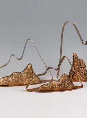 新中式饰品金山铁创艺装摆设办软公室家居玄关客厅高端意饰品xs04