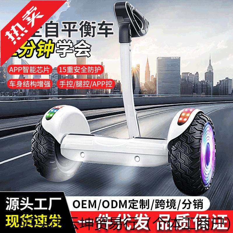 厂家外贸电动智能儿童腿控APP手控平衡车双轮成人平行车