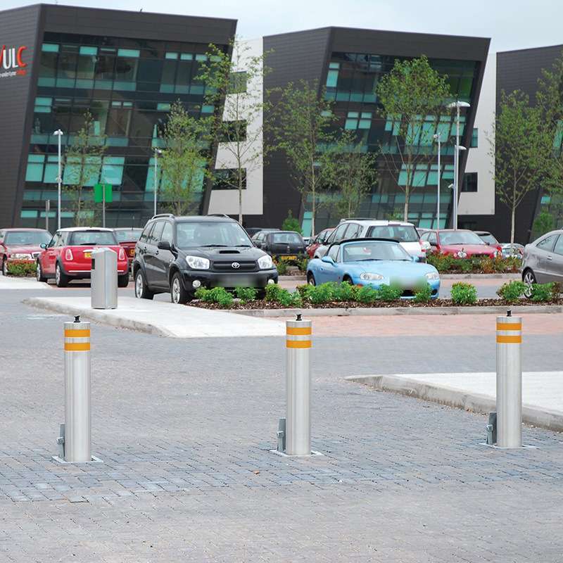 不锈钢升降路桩 挡车警示柱 路障停车场商场学校防撞柱交通设施