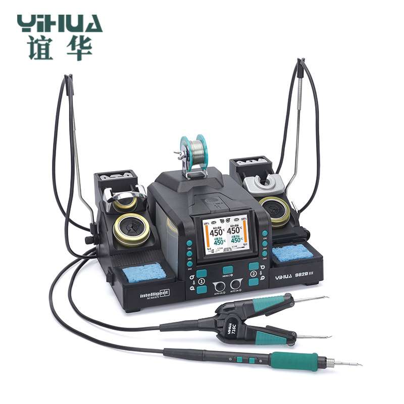 YIHUA谊华982D-III二合一电热镊子型精密焊台双工位精密拆焊烙铁