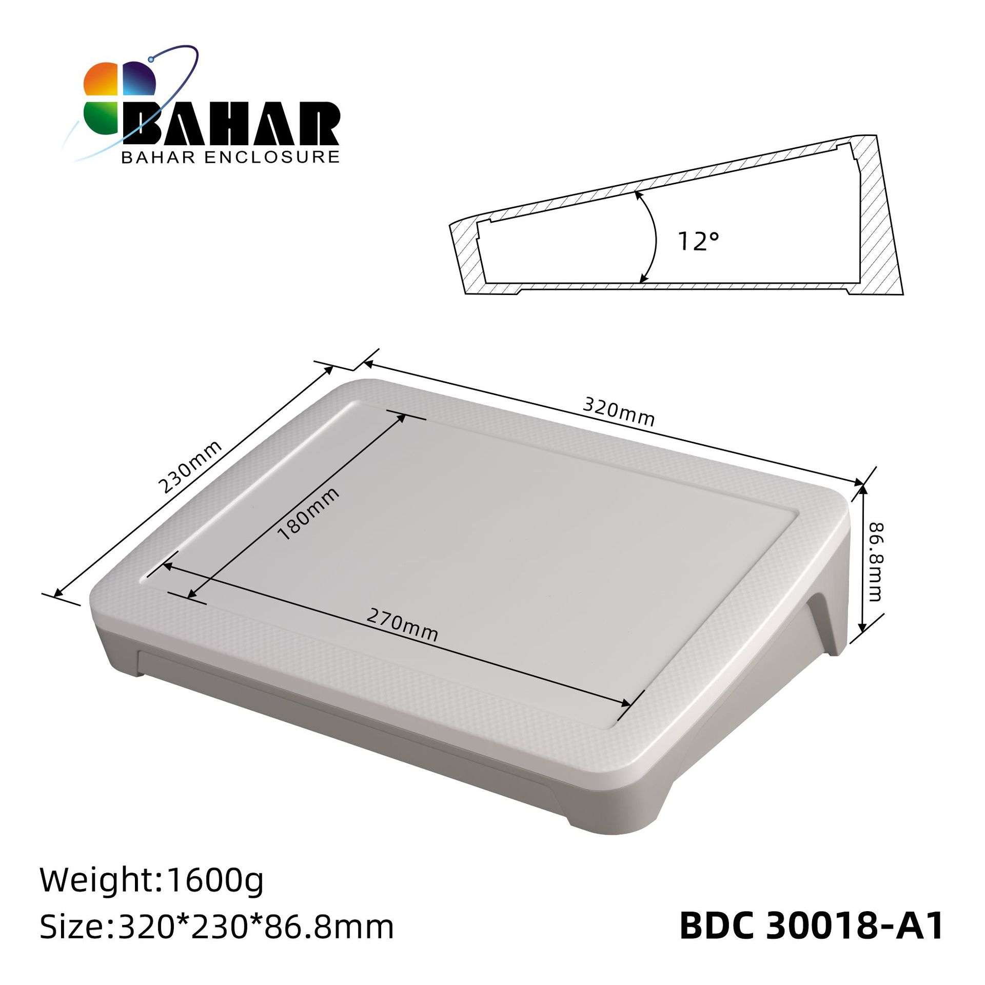 巴哈尔壳体温控器外盒ABS塑料仪器仪表盒台式控制操作壳BDC30018
