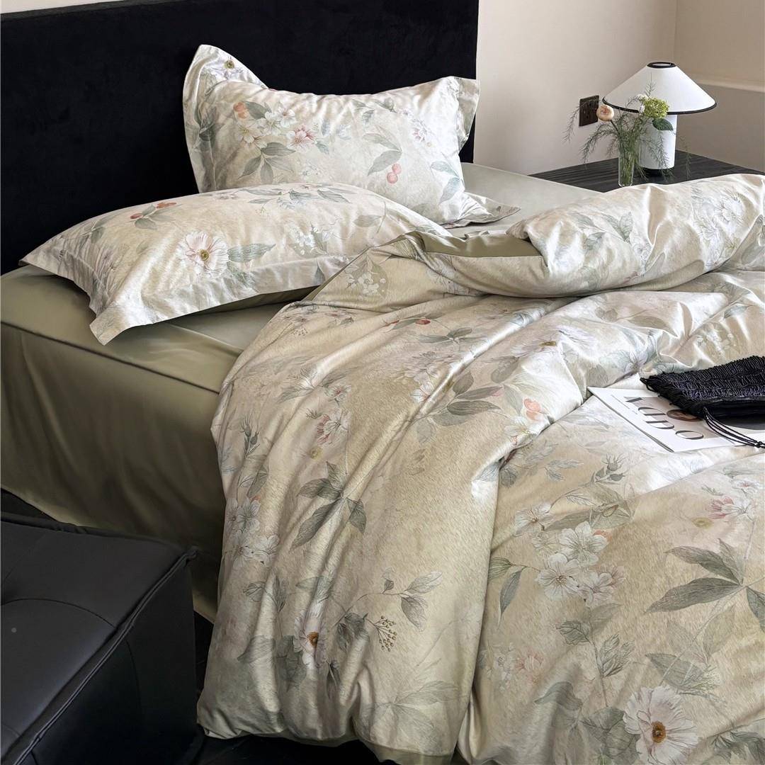 式田园风数码印丝滑法凉感透气四单202504LB双人床品精莱赛尔天丝