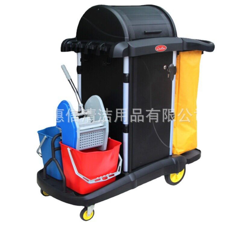 超宝带盖多用途保洁布草车