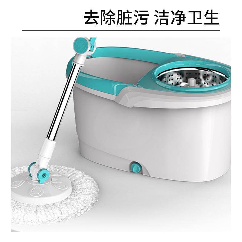 驱亿丽佳500旋转拖把拖桶甩家用免手洗懒人水拖把双动干湿两用布