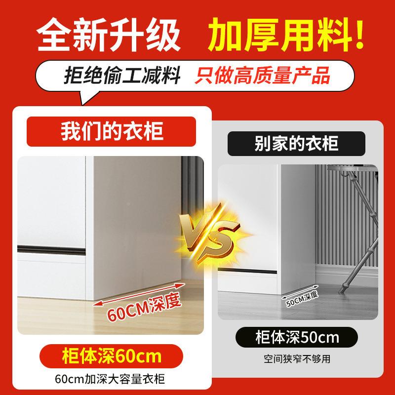 实木柜家用卧现代简约室大推拉门小户型出租屋衣柜收纳LTS衣储物