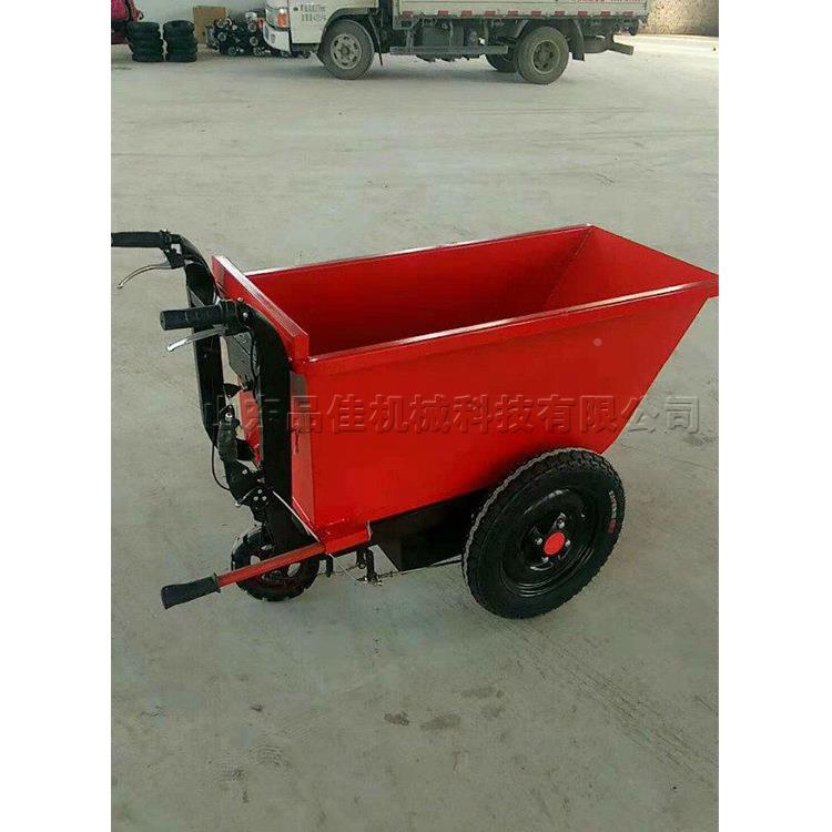 建筑155斗工地物料输备电动手推式设运输车运小型路面维修翻车