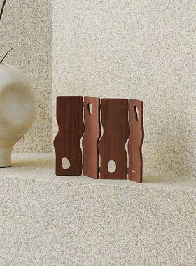 OZOOM屋复准中轻奢古风古W屏风桌面摆件家居客厅玄关创意TYOS709