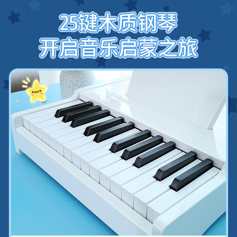 2525键小木质奏电子儿琴童乐器初学宝宝女孩多功能钢琴玩具弹乐器