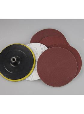 光7寸砂纸片180mm圆盘砂植绒拉绒片背绒片抛粘机件83105自式砂盘