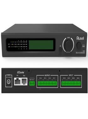 RUSELDA4中404路Dante输入输出数模转换盒DA440支持RS232控控制