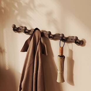 实木入门挂衣钩进门玄关挂衣墙架上壁挂创意衣打帽衣服户U2hPbUwb