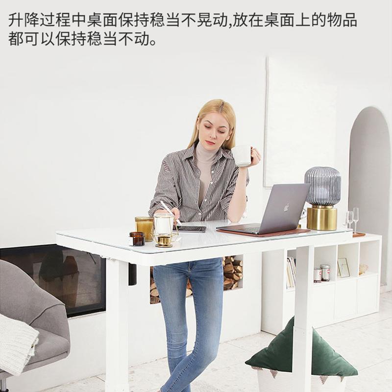 电动升立降电桌脑桌家用书桌式升降工作移动电624脑办公台桌