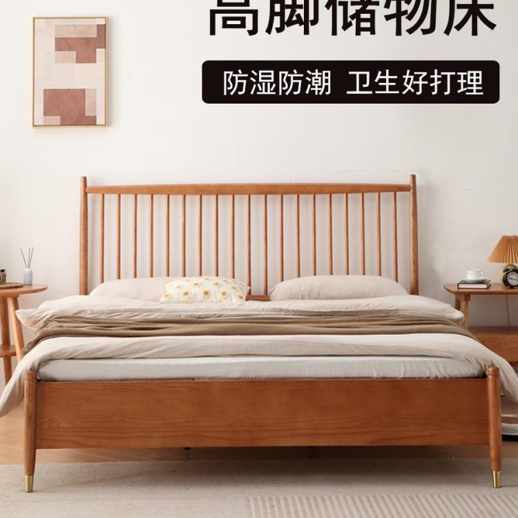 1米5带箱储物极薄床头18高脚米离地2高气压木135米2025新HT801-6