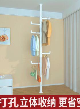 衣顶天立地挂易架落地34933卧室衣帽架家用房间室内简多衣功能收