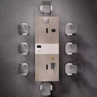 办会议JHL桌长桌简约现代会议室公桌椅组合小待型会议桌子接洽条