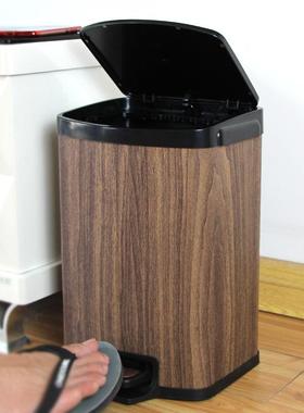 高档有不钢脚踏式垃圾桶家用小号L5翻盖卫生间锈卧46963室长方形