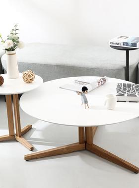 简约客厅沙计茶胡发桃色现代简约风LPO小边几橡木边桌设师创几意