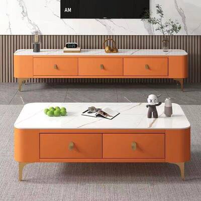 茶几家柜用客PXE厅组合茶茶几电几视免安装整装茶带抽屉小户型软