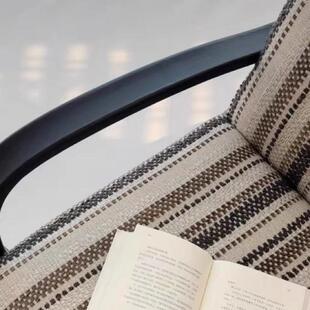 SWM伯克休闲椅厅法发式复风古阳台客卧室沙椅子中古设计师单椅摇